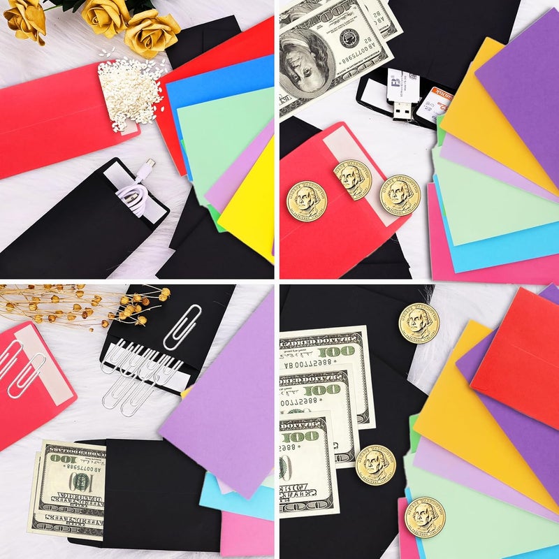 xflyxin Cash Envelopes 100 packs 3.5x6.5 inches, white envelopes, coin envelopes, seed envelopes, colored envelopes Cash, suitable for budgets, checks, coins, jewelry, small items, Large, xf007 - Image 5